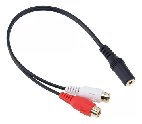 Cable Adaptador Jack 3.5 Plug Hembra A 2 Rca Hembra Audio