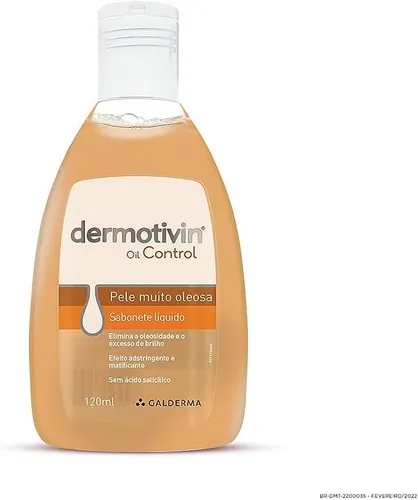 Sabonete Líquido Facial Pele Oleosa Dermotivin Oil Control 120mL