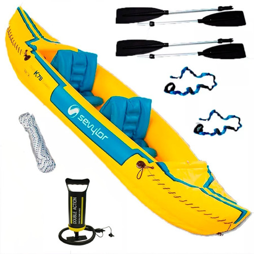 Kayak Doble Canoa Inflable Tahiti Sevylor + Accesorios Envio