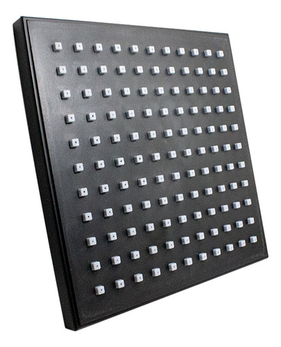 Regadera Cuadrada Ducha Lluvia Abs 19cm Antisarro Negro Mate