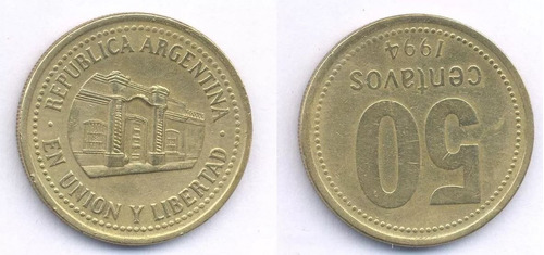 Moneda Argentina De 1994 Con Error De Cuña
