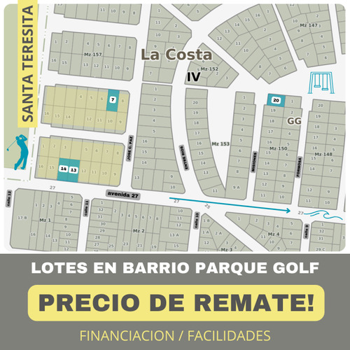 Lotes En Barrio Parque Golf De Santa Teresita