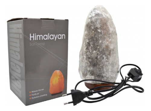 Lámpara De Sal De Himalaya Gris 1 A 2 Kg Deco