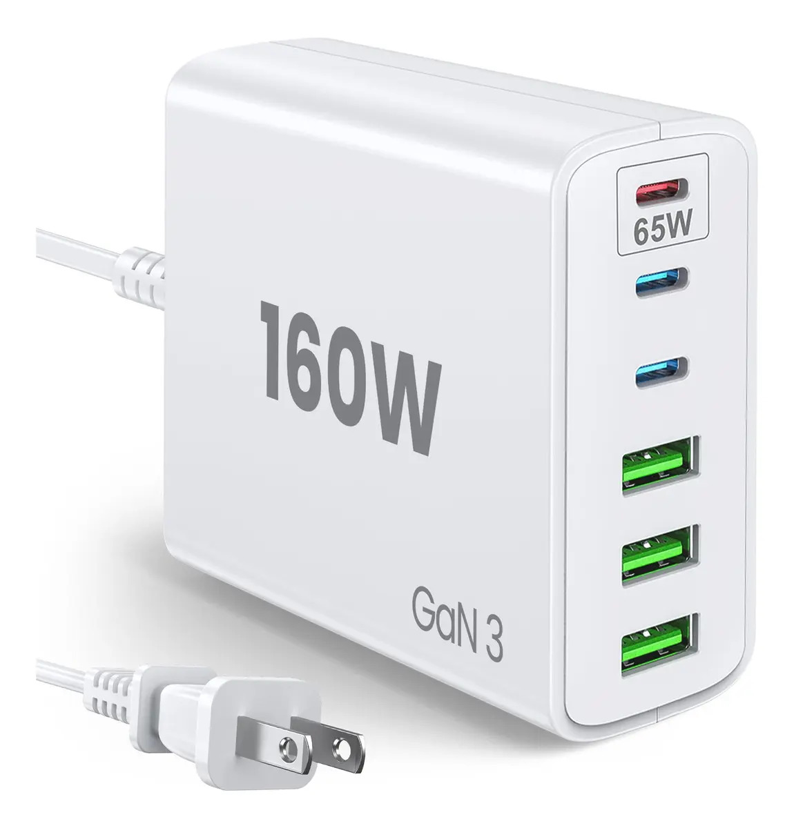 Carregador Gan Knold Charging Station 160W 6 portas USB