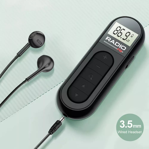 Mini Radio Personal Recargable Con Clip Para El Cuello