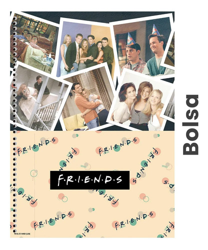 Caderno Friends 10 Matérias Univ. Espiral Animativa Capa 1