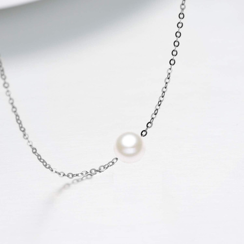 Collar De Perlas De Oro De 10 Quilates Para Mujer, Collar De