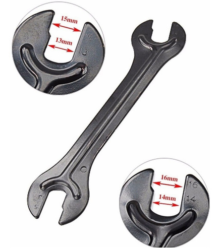 Imagem 4 de 6 de Chave Cone Cubo Pedal Bike Multifuções