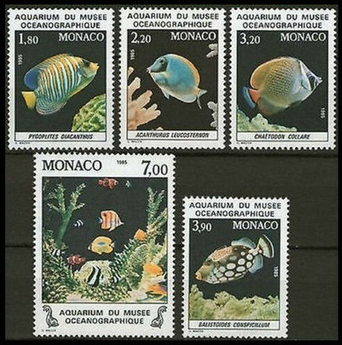 Fauna - Acuario - Peces - Mónaco - Serie Mint