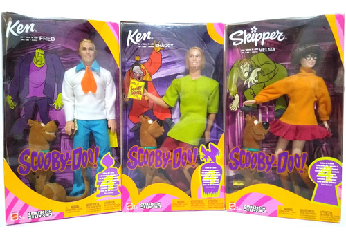 Barbie/ken Scooby Doo 03 - Fred, Salsicha E Velma 2002 Raro
