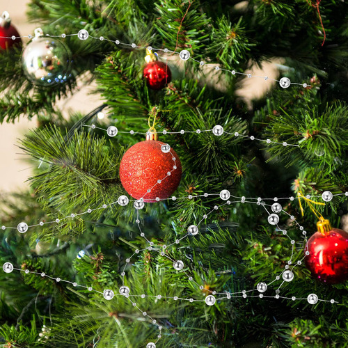 Colgante De Cuentas Navideñas Hecho A Mano, 1 Rollo, Cadena