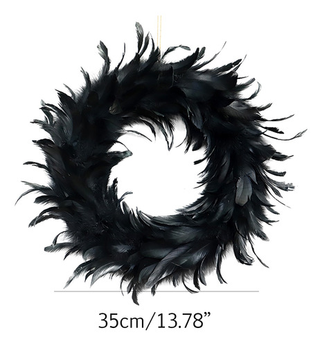 X Corona De Flores Negras De Halloween Para Colgar En Pared