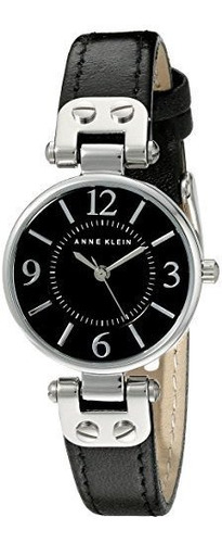 Reloj Con Correa De Cuero Negro Para Mujer