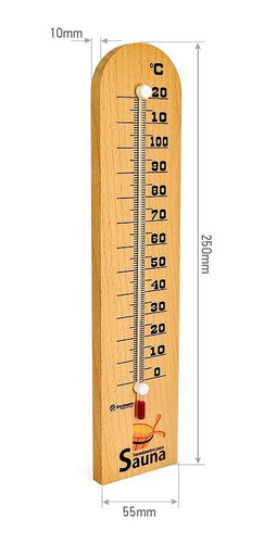 Termômetro De Sauna Em Madeira Tratada 0 A 120c Incoterm
