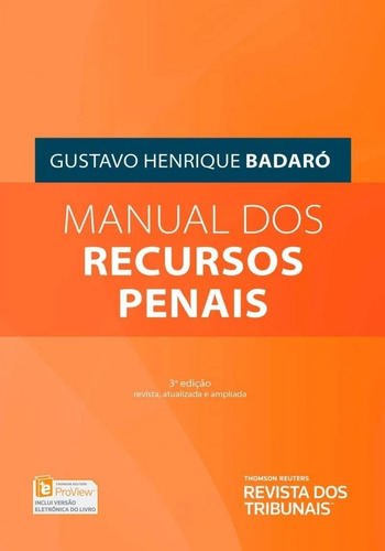 Livro Manual Dos Recursos Penais Gustavo Henrique B