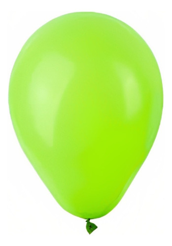 Balão Festball Bexiga Liso 7 Polegadas Festa 50 Unidades Cor Verde-limão