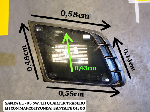 Vidrio Quarter Hyundai Santa Fe 2001/2006 Ambos Lados Origin