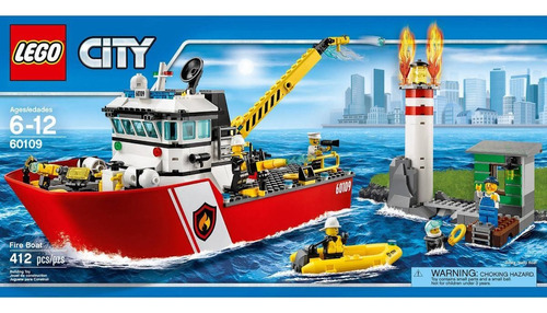 Lego City Fire Fuego Barco 60109