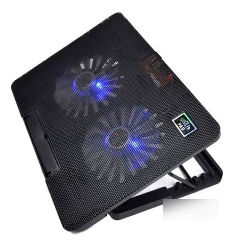 Cooler Laptop 2 Ventilador Maya Aluminio 5 Niveles Ajustable