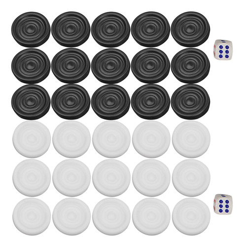 Juego De Backgammon De Plástico Blanco Y Negro De Internatio