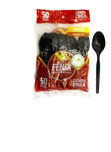 Cucharas Chica Negra Biodegradable C/3000 Pzas
