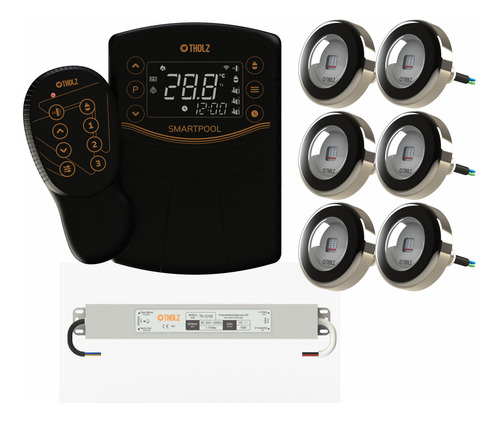 Kit Smartpool 2a Geração Tholz + 06 Leds 20w Rgb