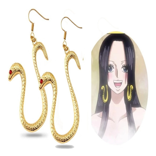 Aretes One Piece  Boa Hancock Dorados Anime