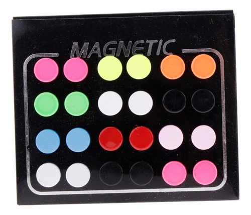 12 Pares De Mujeres Hombres Imán Magnético 8 Mm Pendientes
