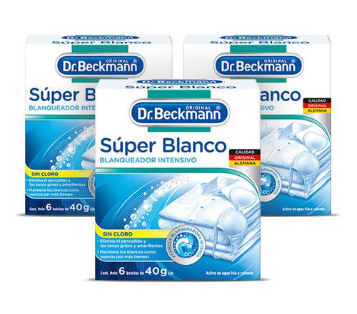 Dr. Beckmann Super Blanco Blanqueador Intensivo 3 X 240 Gr