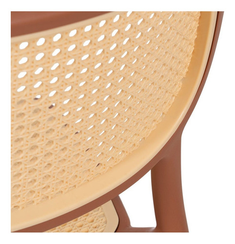 Set De 2 Sillas De Comedor Modernas Cassias Modelo Christian Liso Terracota Beige