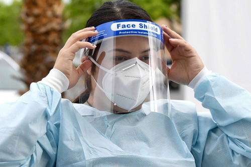 Imagen 1 de 3 de Pack 5 Mascara Protector Facial Antifluidos Antisalpicaduras