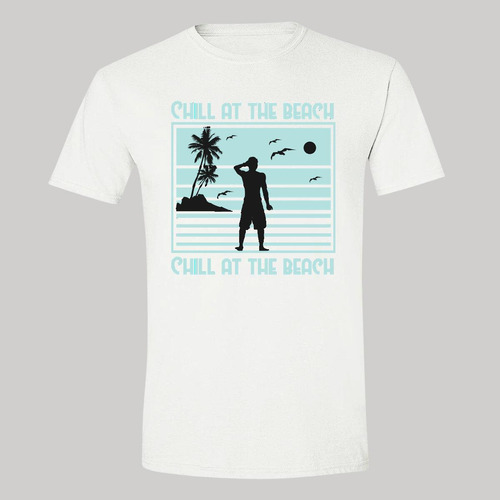 Playera Hombre Playa Hawaii Surf Sm1038