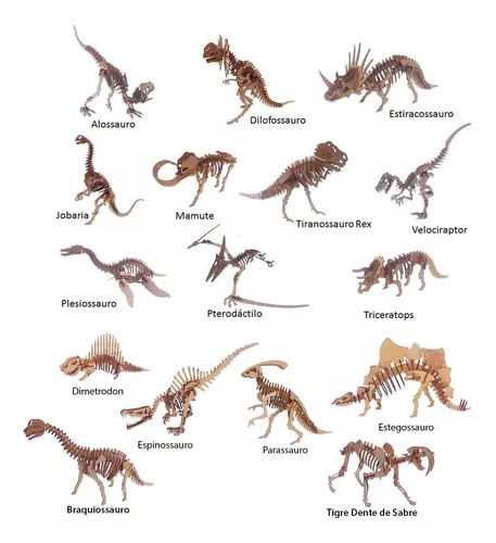 Dimetrodonte, Dinossauro 3D de Madeira