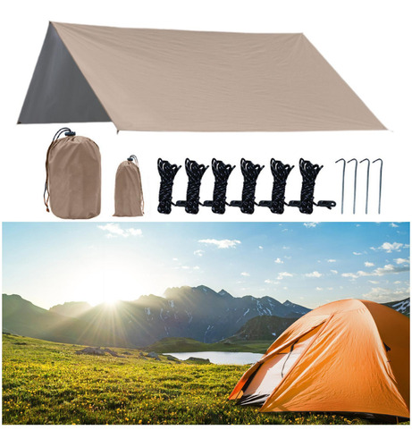 Lona De Acampada, Refugio Ligero, Portátil, Caqui