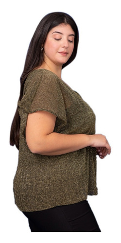 Imagen 2 de 4 de Blusa De Fiesta Mujer Talles Grandes