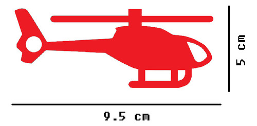 Helicoptero Clasico Sticker Vinil 2 Piezas $135 Mikegamesmx