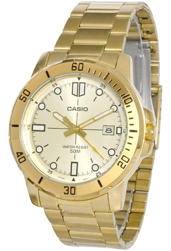 Relogio Casio Masculino Mtp-vd01g 9ev Dourado Analogico