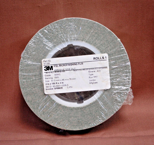 3m 372l Microfinishing Film Roll 30 Mic 5 Mil  2 In. X 150