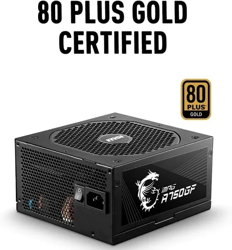 Fuente De Poder Msi 750w Mpg 80+ Gold - Totalmente Modular