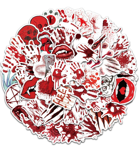 Gore Sangre 50 Stickers Vs Agua De Pvc Calcomanias