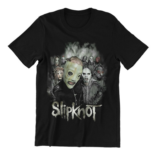 Polera Unisex Slipknot Metal Banda Mascaras Estampado Algodo