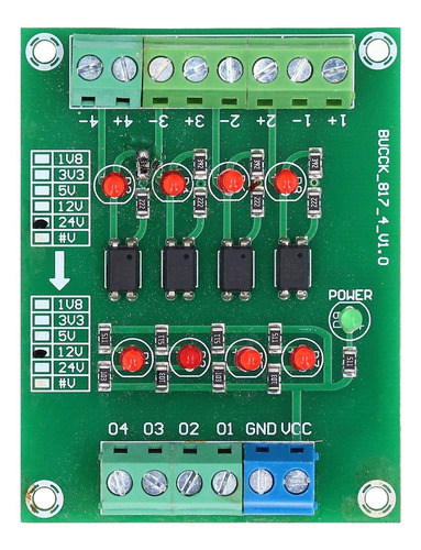 Modulo Convertidor Nivel Placa Aisladora Optoacoplador 4