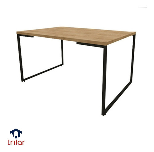 Mesa P/ Escritório Diretor Estilo Industrial 135x90 Vintage Cor Preto