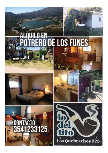 Imagen 1 de 13 de Lo Del Tito - Alquiler Vacacional, Potrero De Los Funes