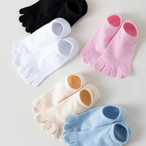 Calcetín Náutico De Cinco Dedos Para Mujer, Invisible, Fino
