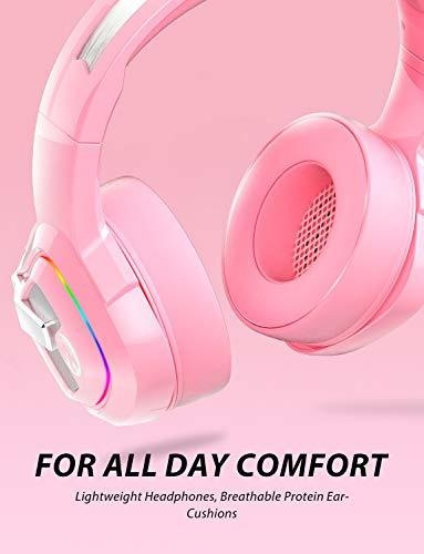 Imagen 5 de 8 de Auriculares Gamer Ziumier Rosa Led Rgb C/mic Ps4 Xbox One Pc