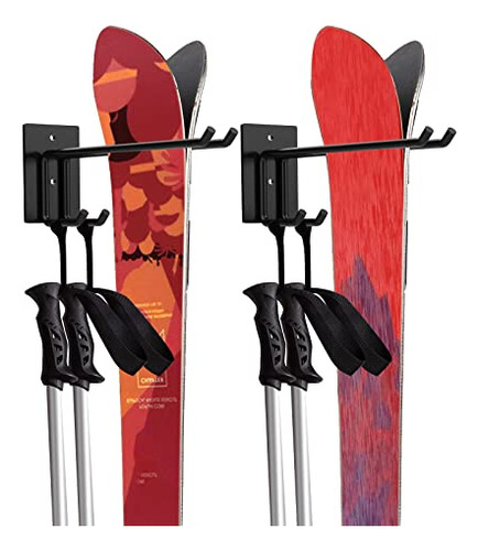 Ski Storage Rack With Ski Poles Storage Rack Wall Mount...