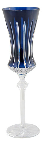 Taça Para Champanhe Lodz Crystals Wola Azul 190 Ml - Cada