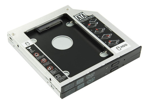 Imagen 2 de 3 de Convertidor Caddy 9.5 mm Dvd A Disco Ssd Para Portátil