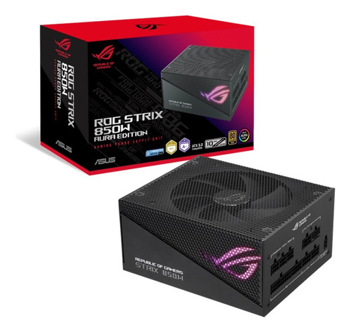 Fuente De Poder Asus Rog Strix 850w 80+ Gold Argb Modular Color Negro